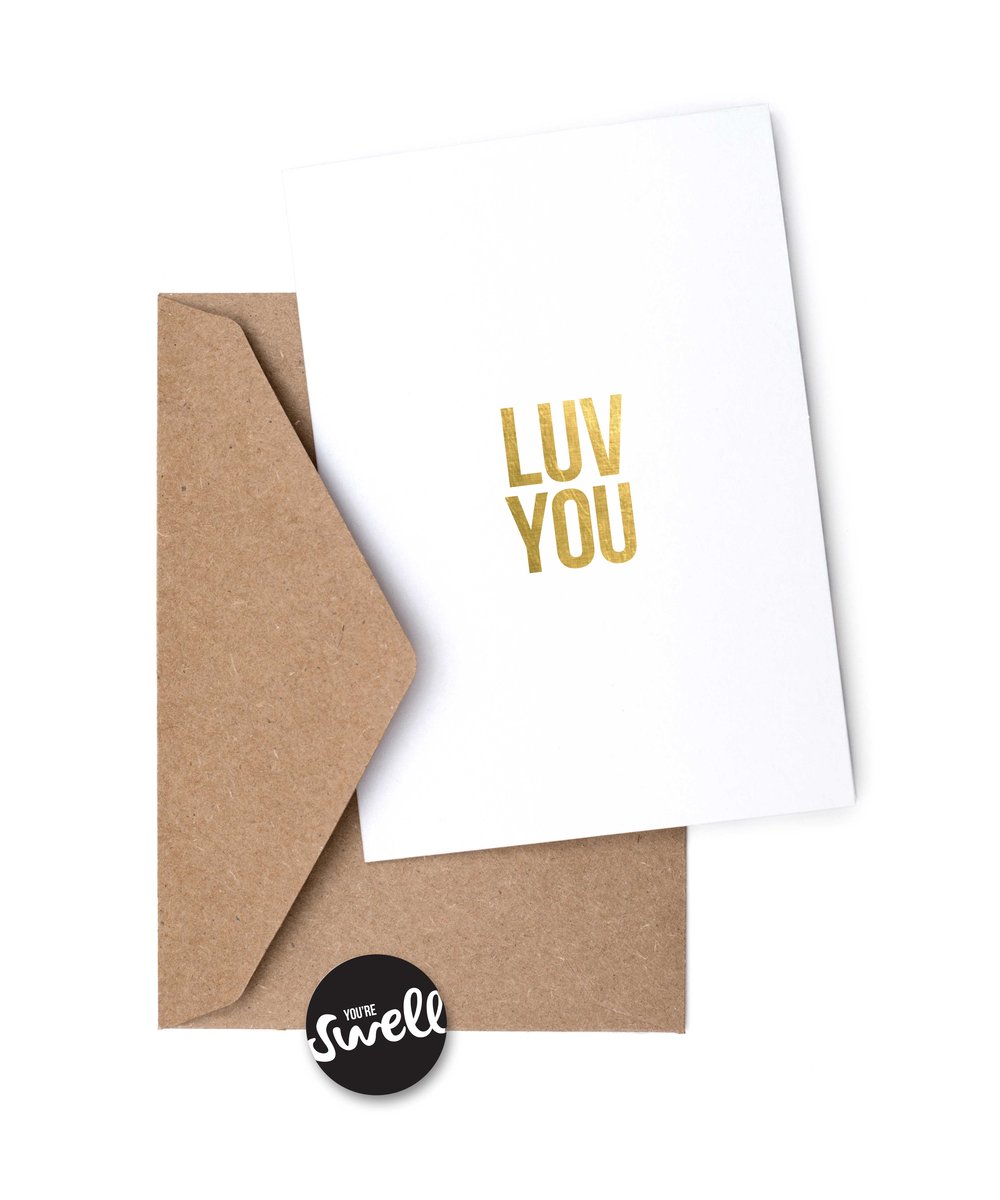 LUV YOU SIX LETTER SENTIMENTS CARD
