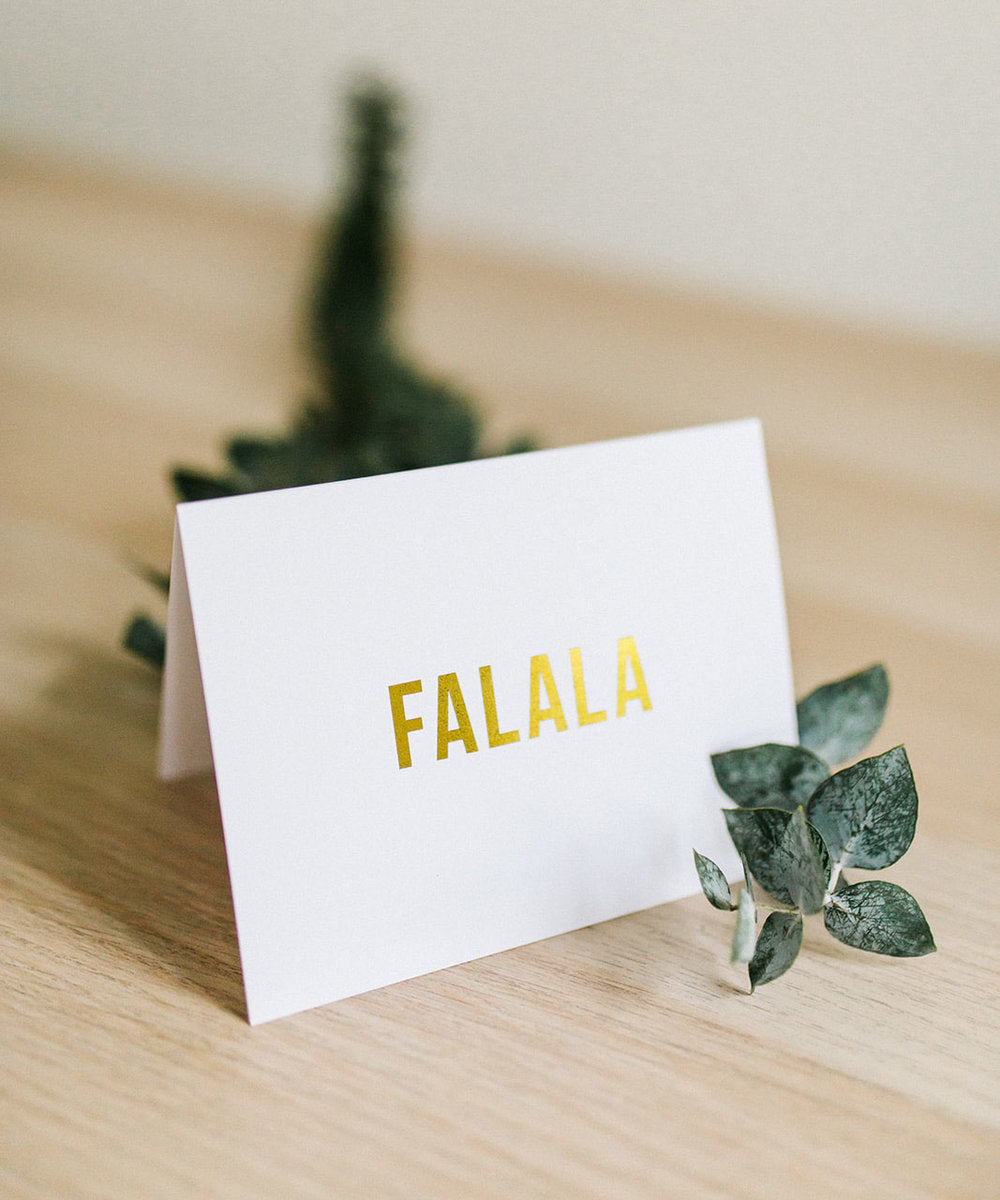 FALALA SIX LETTER SENTIMENTS CARD