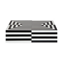 Load image into Gallery viewer, JONATHAN ADLER LARGE OP ART LACQUER BOX

